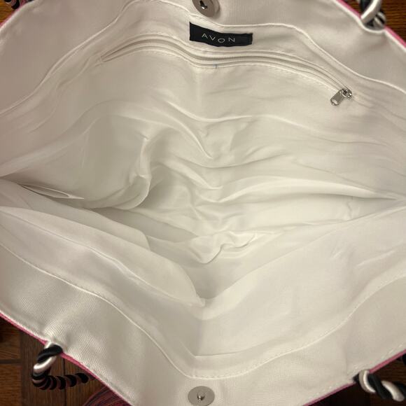 Avon Pink Palm Tree Tote Bag - Beachy & Stylish! - Picture 6 of 10